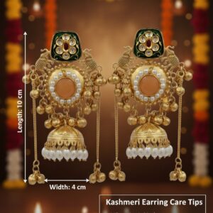 Royal Kashmiri Heritage Jhumka Earrings