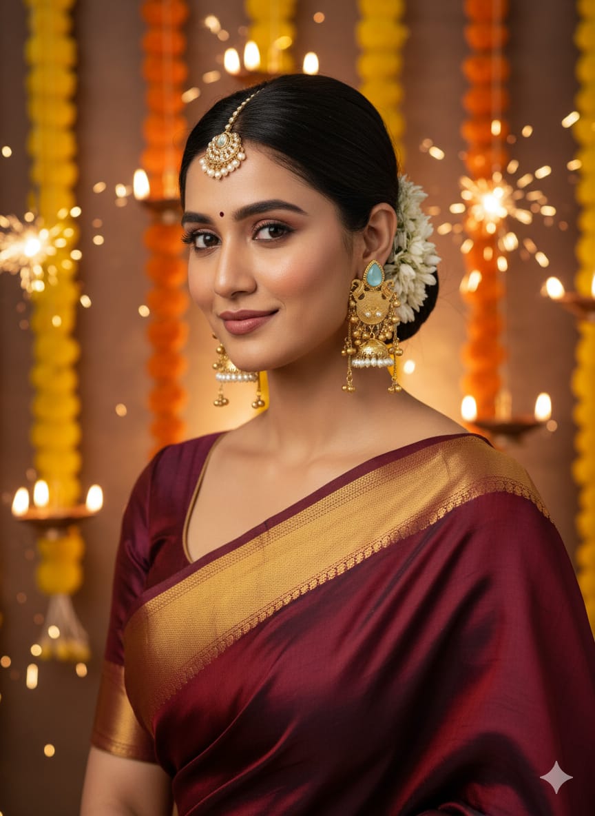 Royal Kashmiri Heritage Jhumka Earrings - Image 21