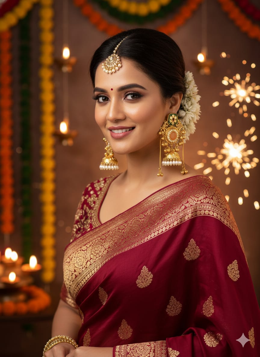 Royal Kashmiri Heritage Jhumka Earrings - Image 25