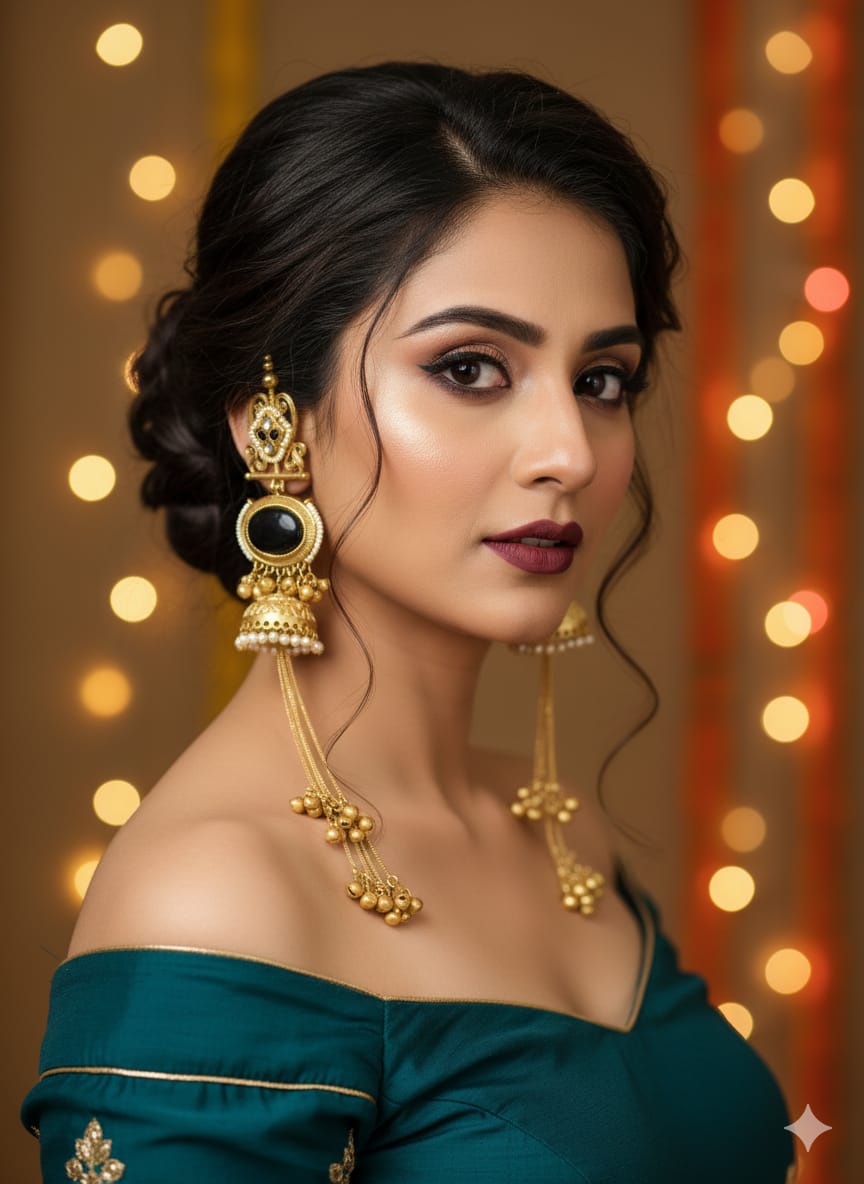 Royal Kashmiri Heritage Jhumka Earrings - Image 7