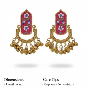 Gulbahaar Meenakari Dangling Earrings