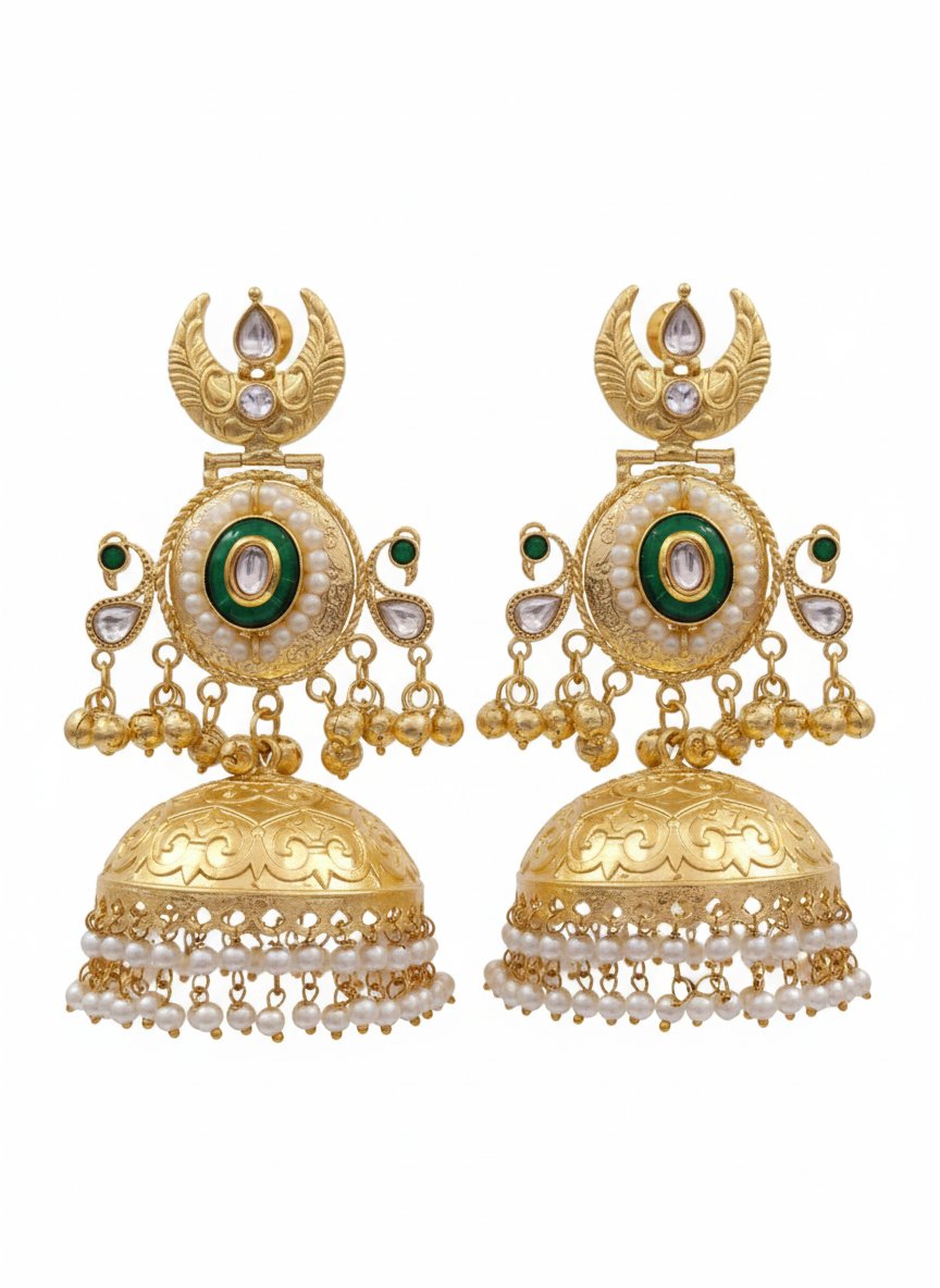 Zeenat Kashmiri Big Jhumka Earrings