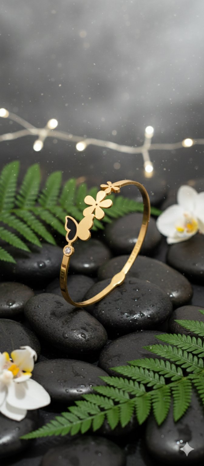 Golden Butterfly Grace 18k gold plated Bracelet - Image 2