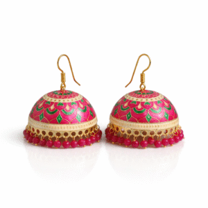 Gulnaar Meenakari Jhumka Earrings