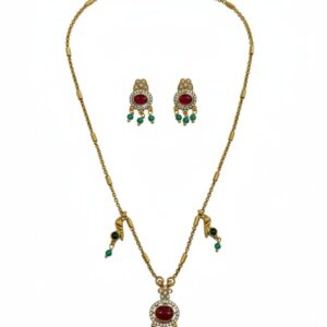 Rajwadi Ratna Matt Finish Necklace Set