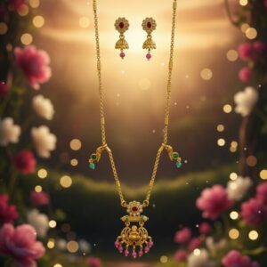 Lakshmi Varam Temple Matt Finish Necklace Set