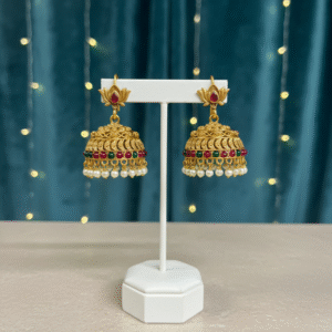 Kamala Heritage Matt Finish Jhumka Earrings