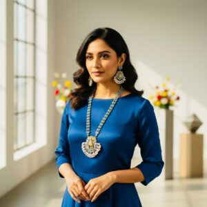 Seven Horses Silver Replica Brass Necklace Set