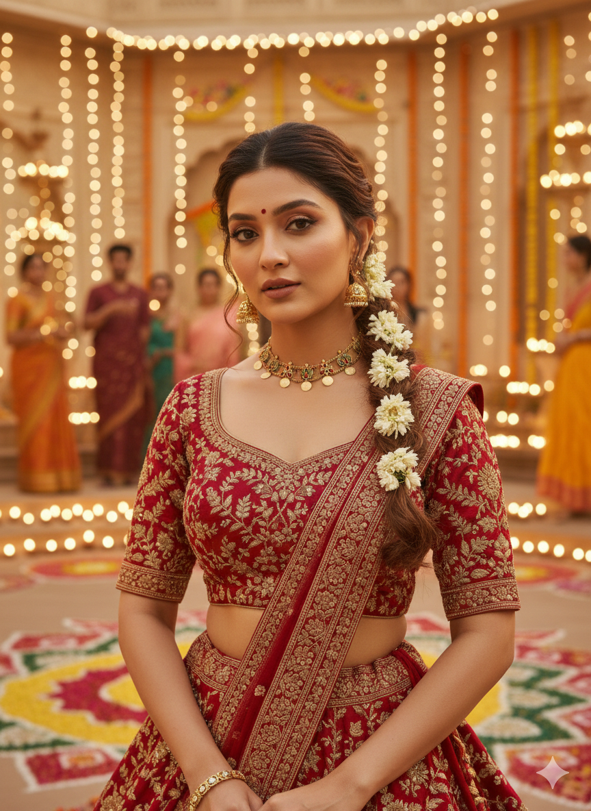 Vanika Lotus Coin Matt Finish Necklace Set - Image 9